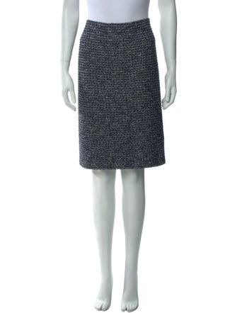 St. John Collection Tweed Pattern Knee-Length Skirt