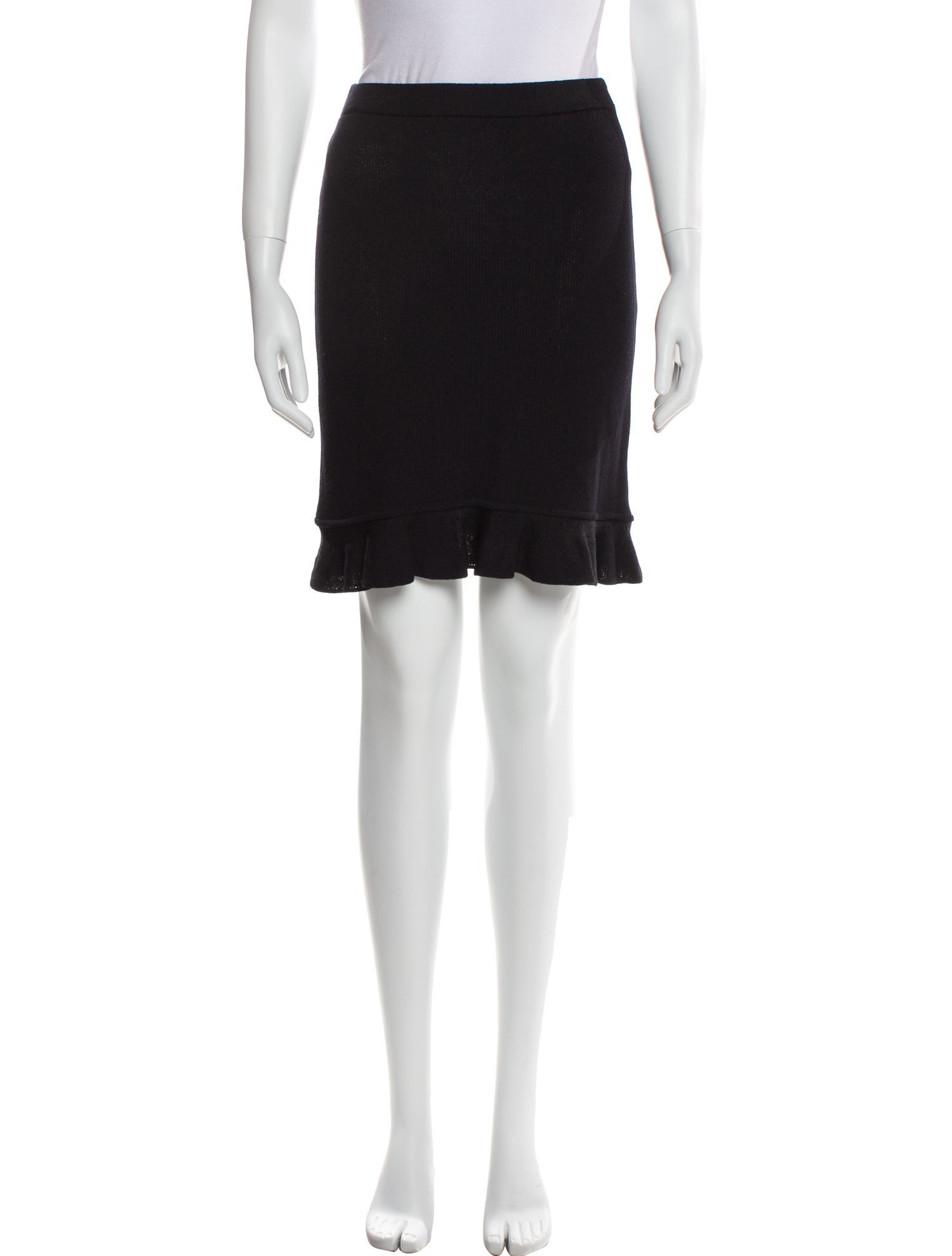 St. John Collection Ruffle Embellishment Mini Skirt