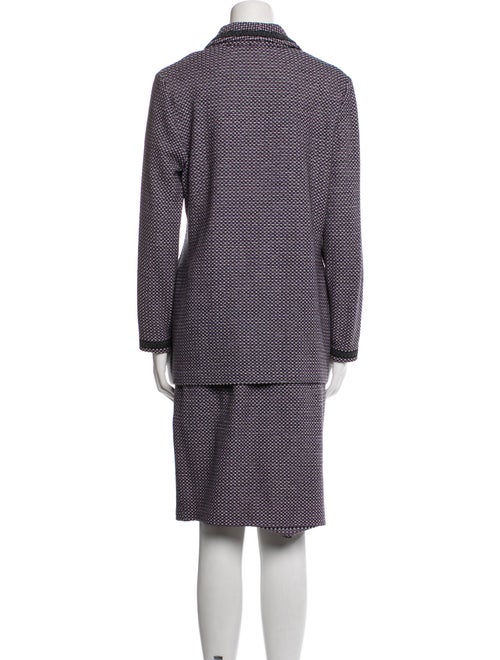 St. John Collection Wool Tweed Pattern Skirt Suit