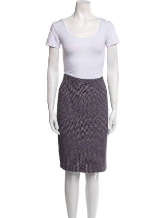 St. John Collection Wool Tweed Pattern Skirt Suit