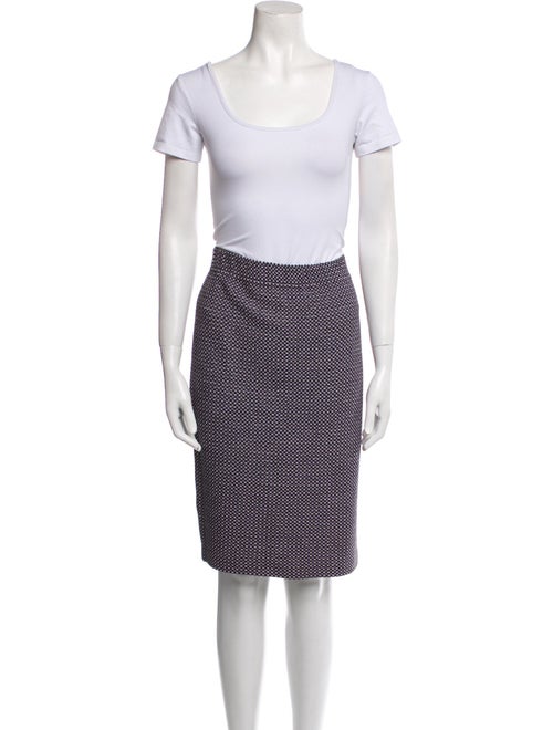 St. John Collection Wool Tweed Pattern Skirt Suit