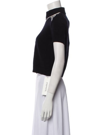 St. John Collection Wool Mock Neck Sweater