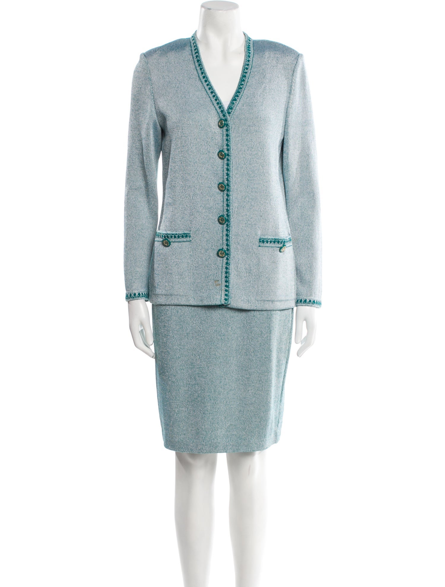 St. John Collection Printed Skirt Suit