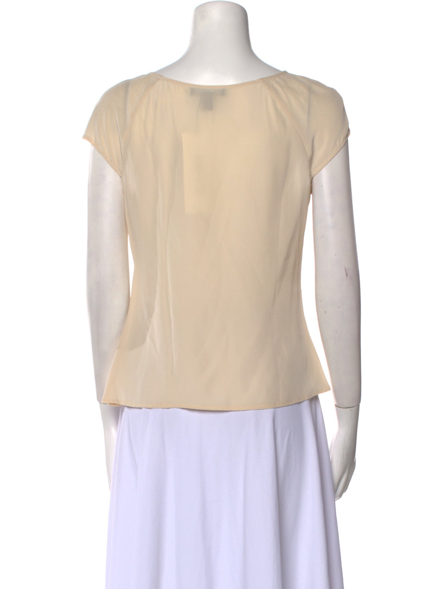 St. John Collection One-Shoulder Short Sleeve Blouse