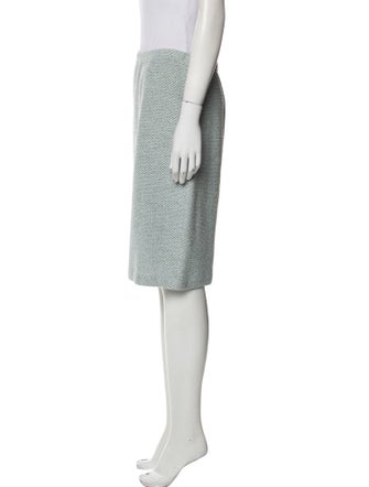 St. John Collection Tweed Pattern Knee-Length Skirt