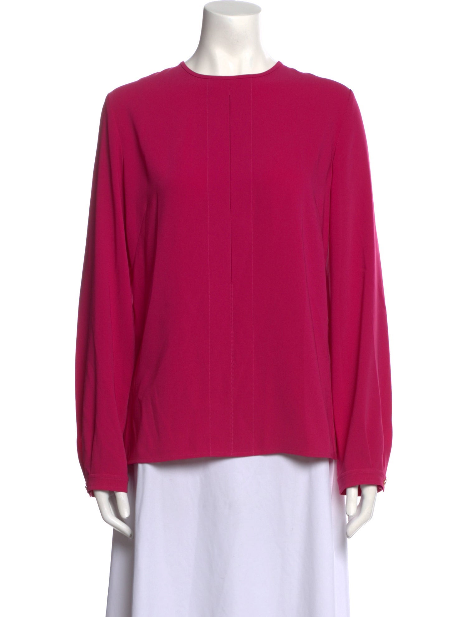 St. John Collection Crew Neck Long Sleeve Blouse