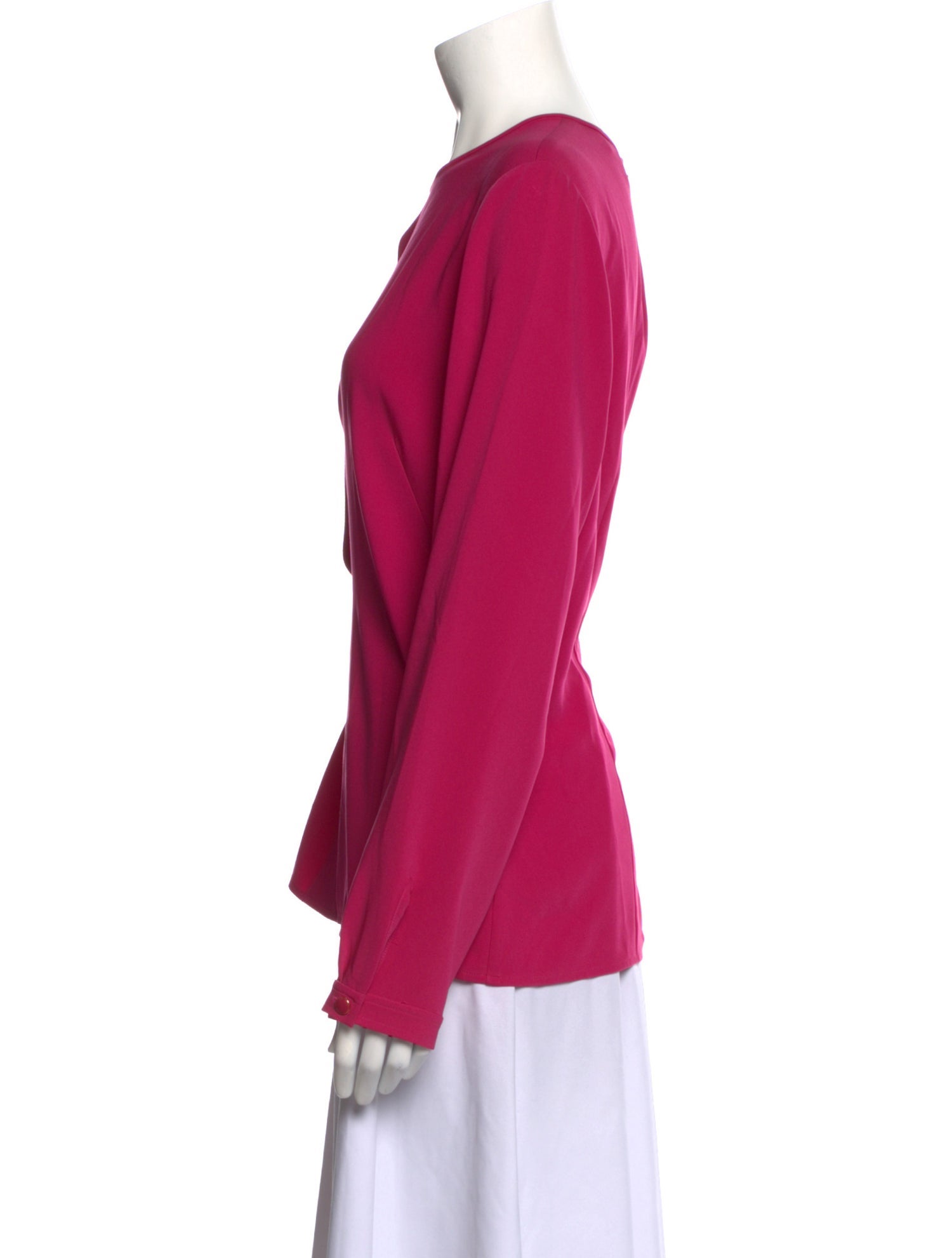 St. John Collection Crew Neck Long Sleeve Blouse