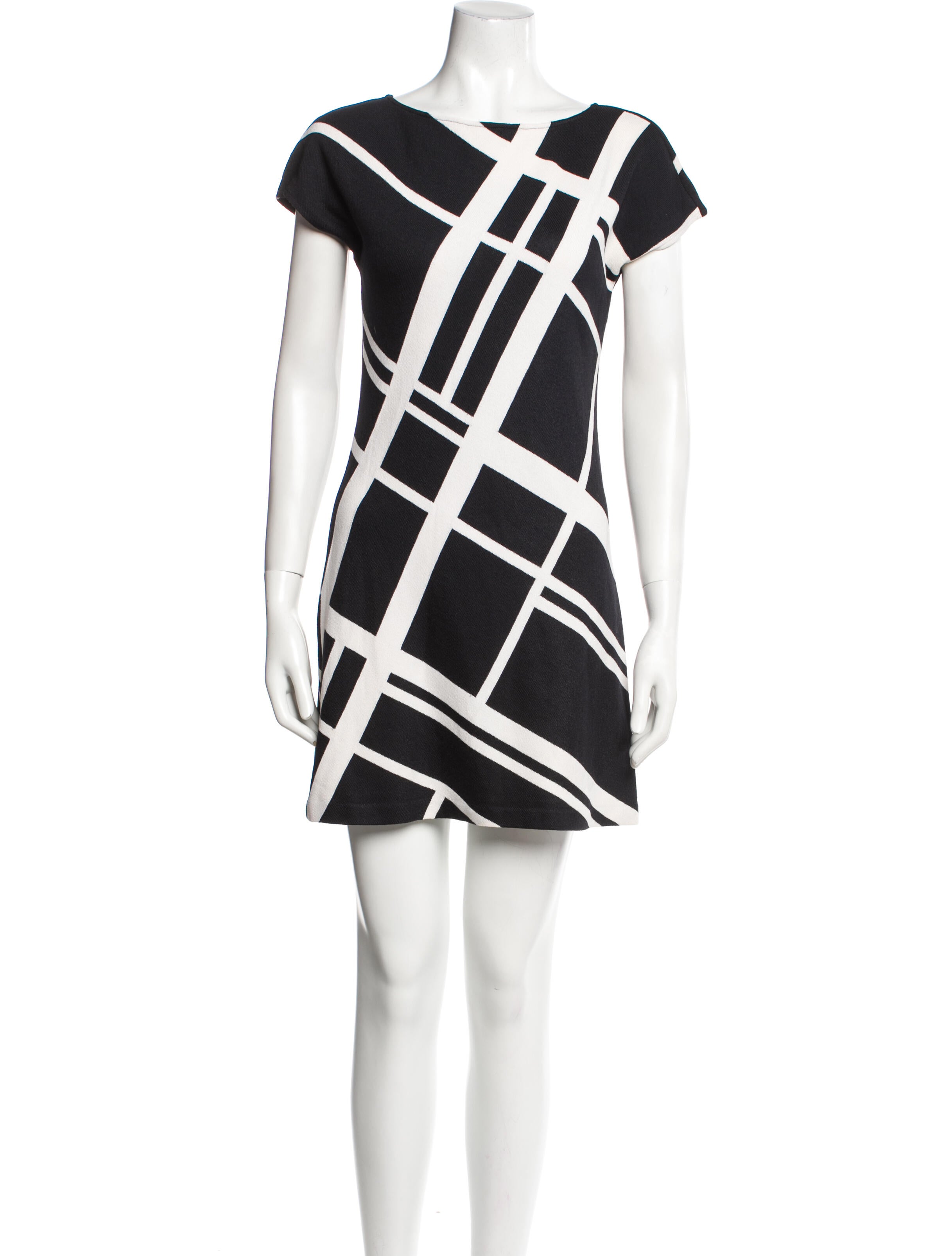 St. John Collection Plaid Print Mini Dress