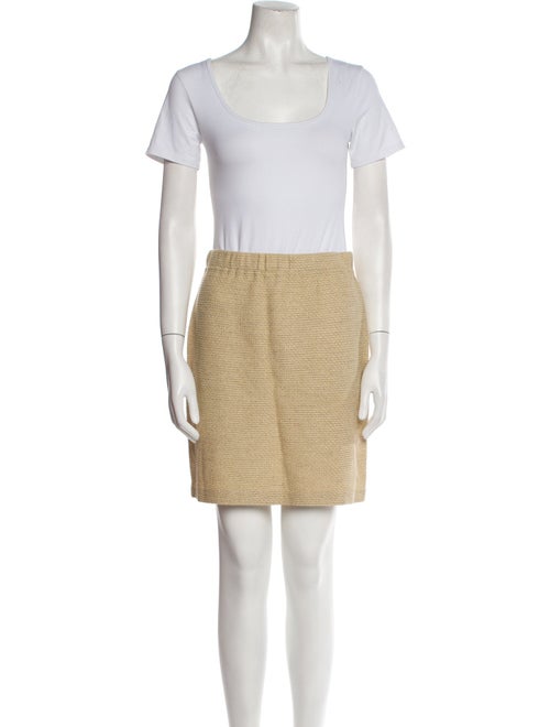 St. John Collection Linen Camouflage Print Skirt Set