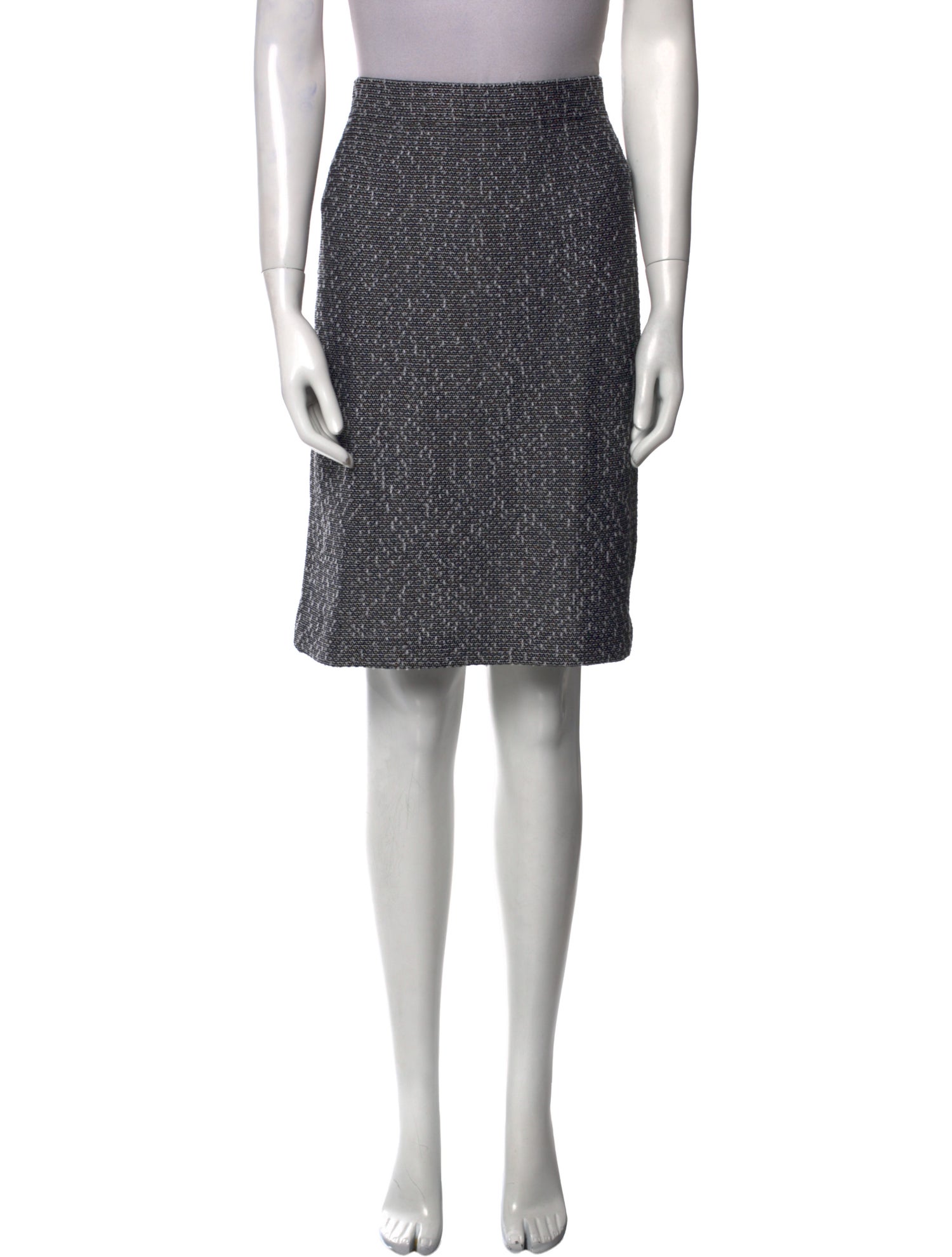 St. John Collection Tweed Pattern Knee-Length Skirt