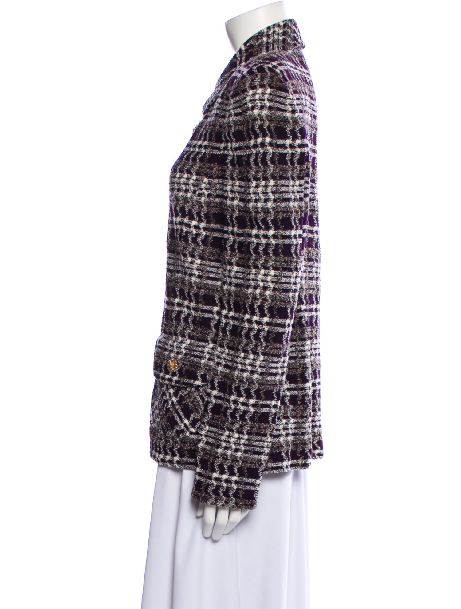 St. John Collection Plaid Print Blazer