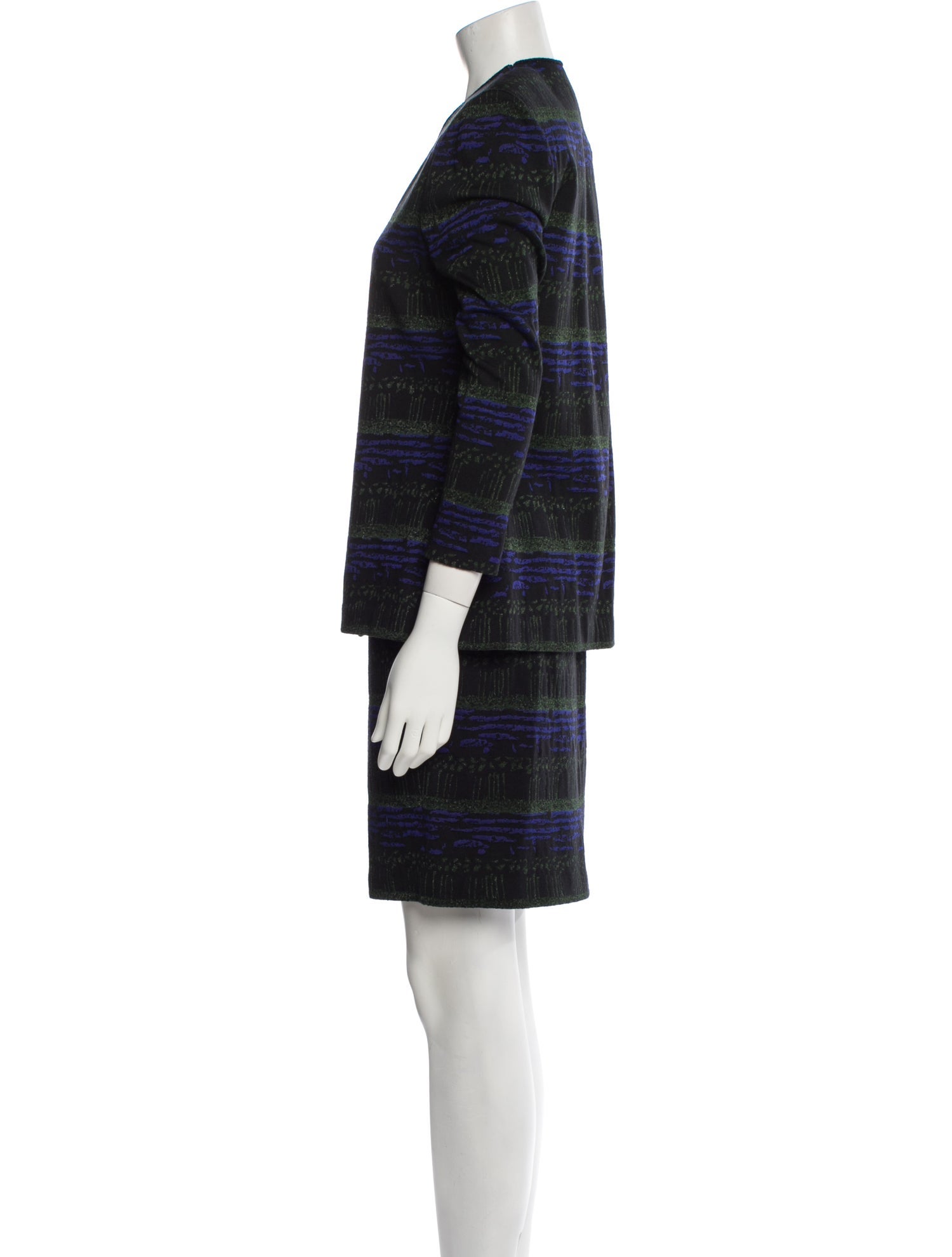 St. John Collection Striped Skirt Suit