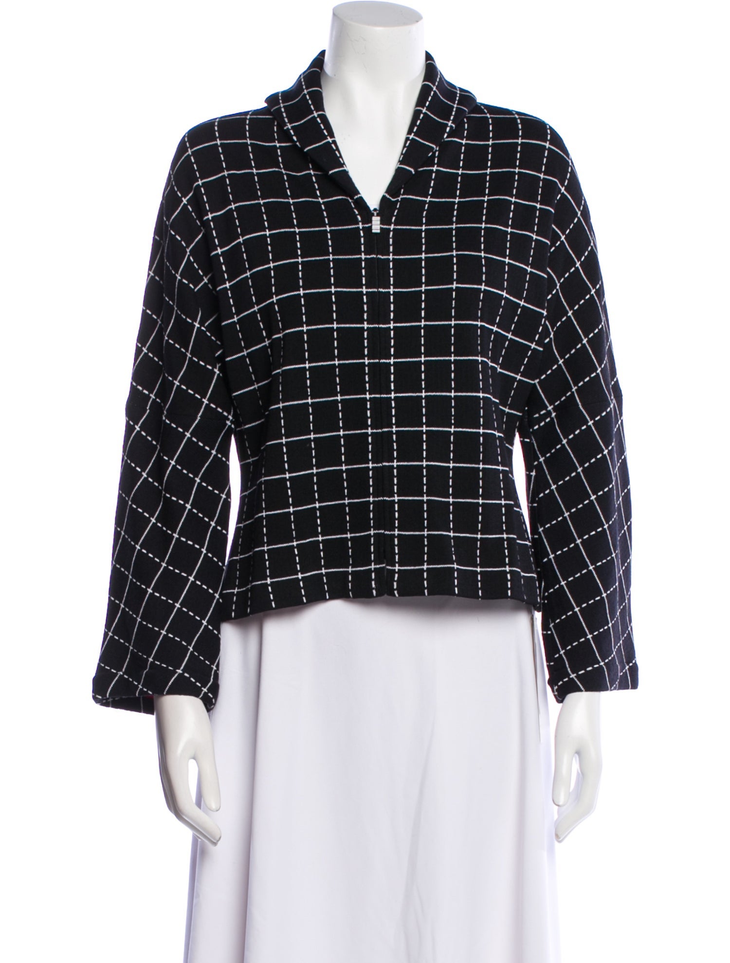 St. John Collection Plaid Print Blazer