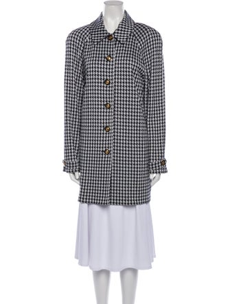 St. John Collection Houndstooth Print Peacoat