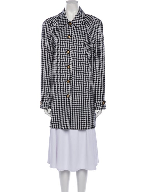 St. John Collection Houndstooth Print Peacoat
