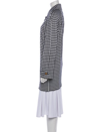 St. John Collection Houndstooth Print Peacoat