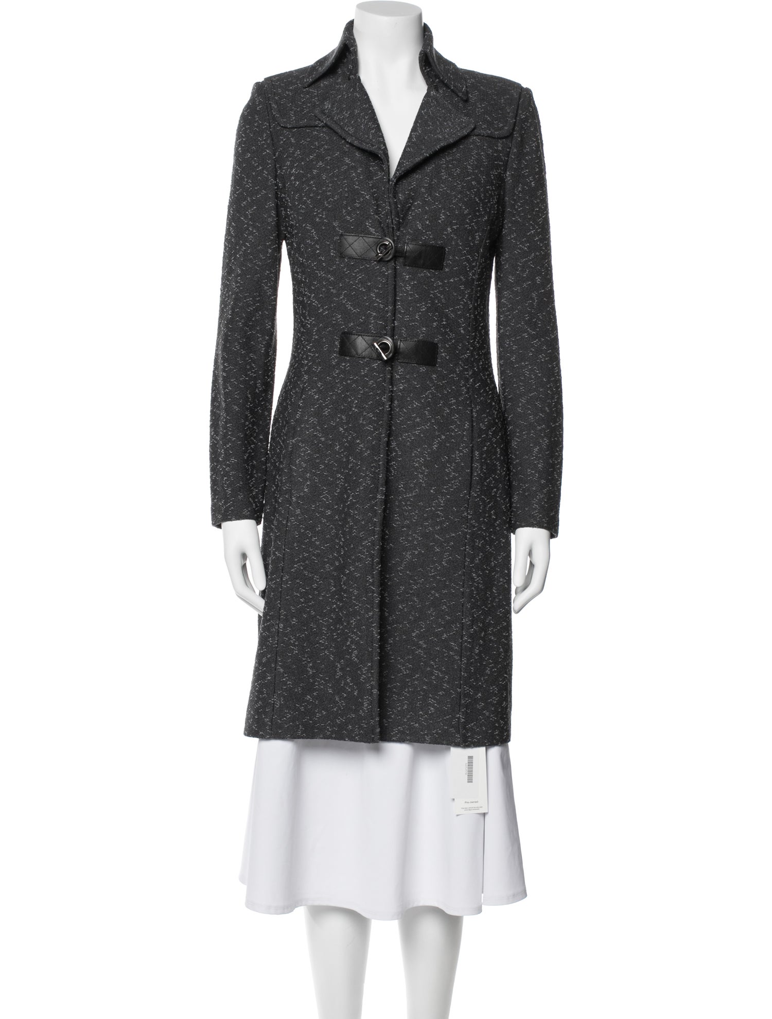St. John Collection Wool Tweed Pattern Coat