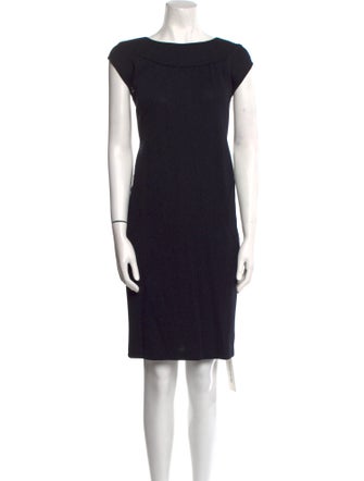 St. John Collection Bateau Neckline Knee-Length Dress