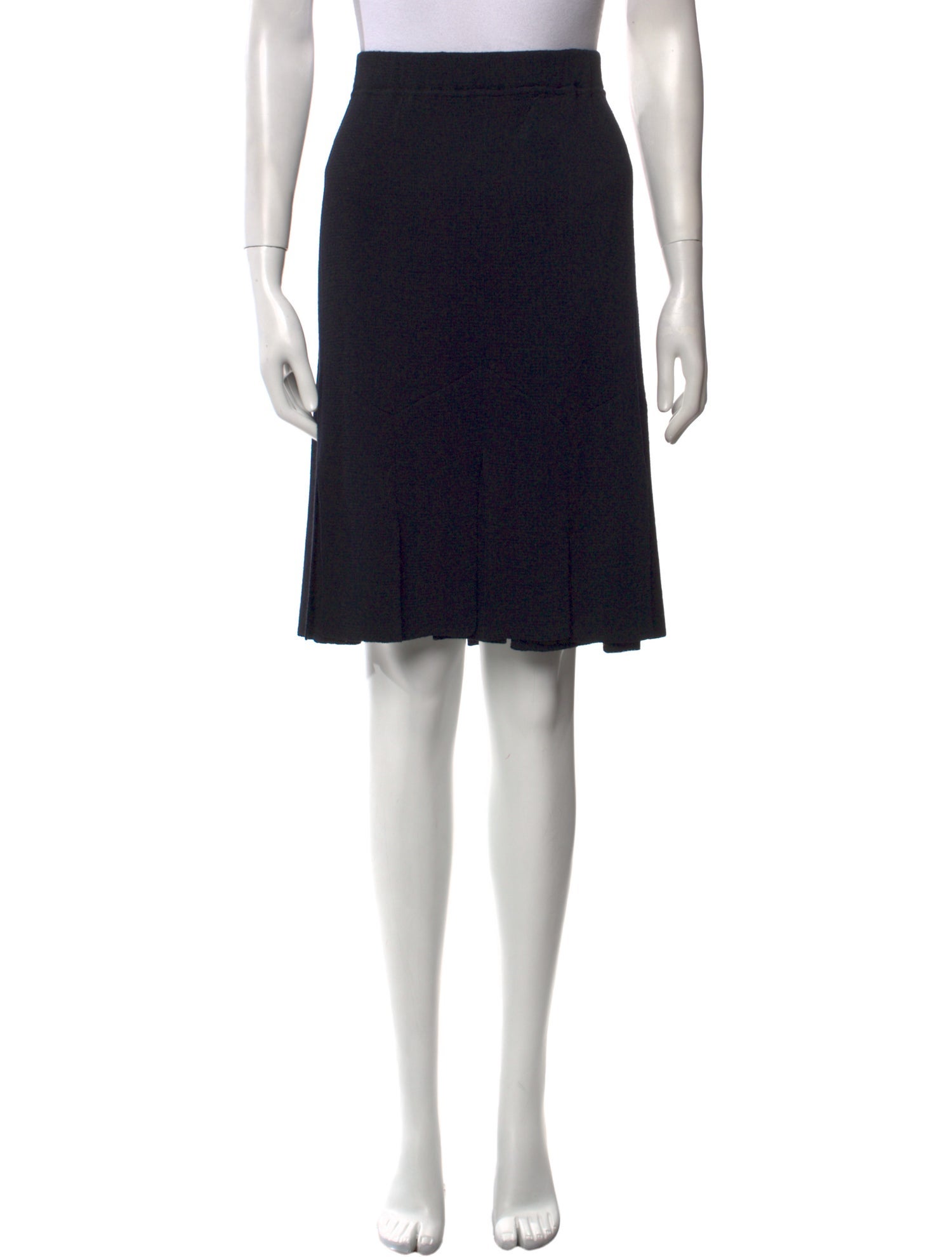 St. John Collection Fringe Trim Accent Knee-Length Skirt