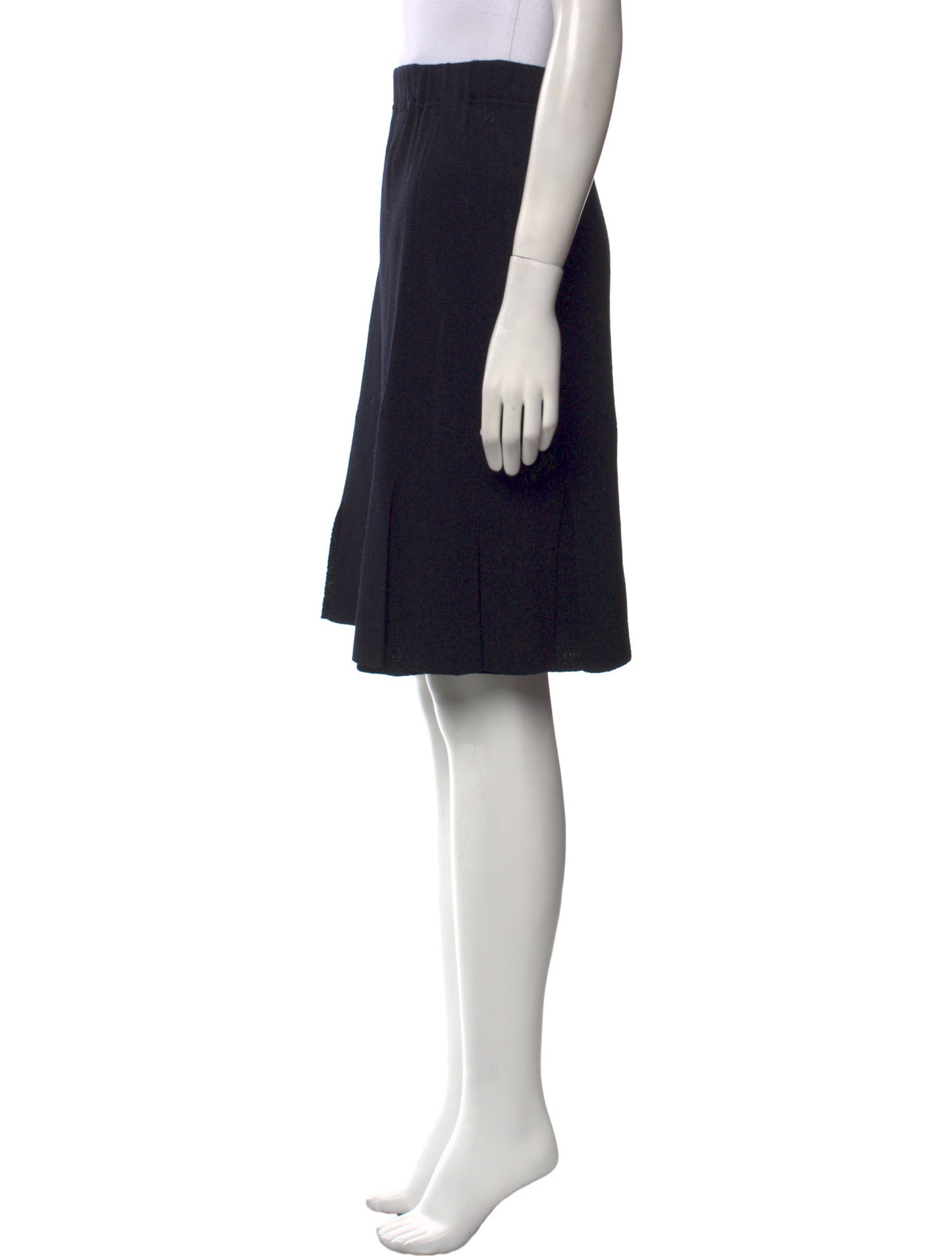 St. John Collection Fringe Trim Accent Knee-Length Skirt