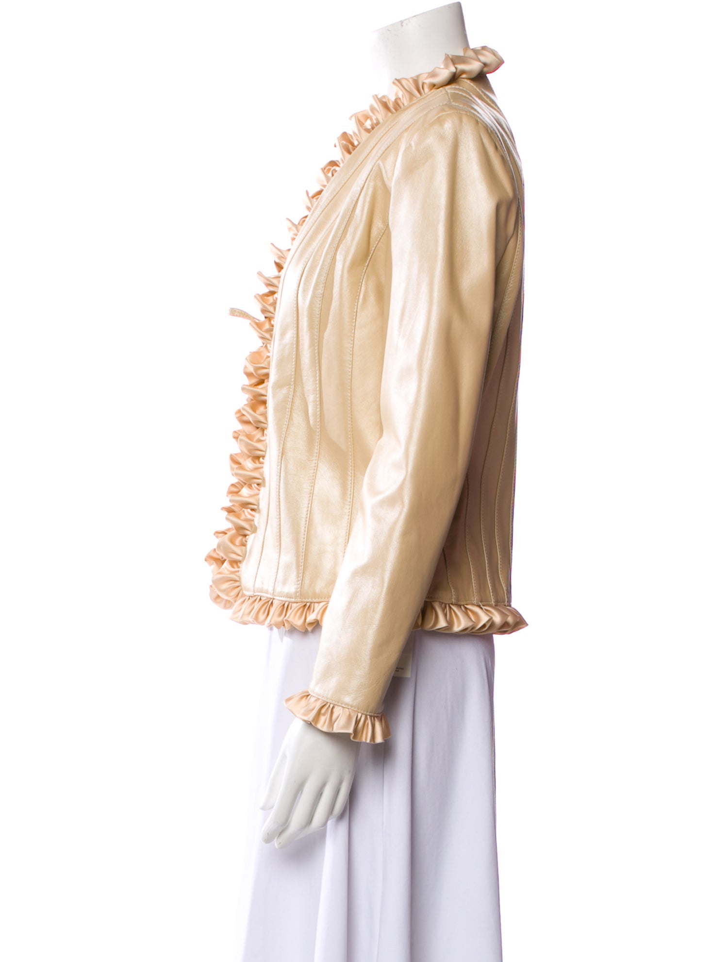 St. John Collection Leather Printed Evening Jacket