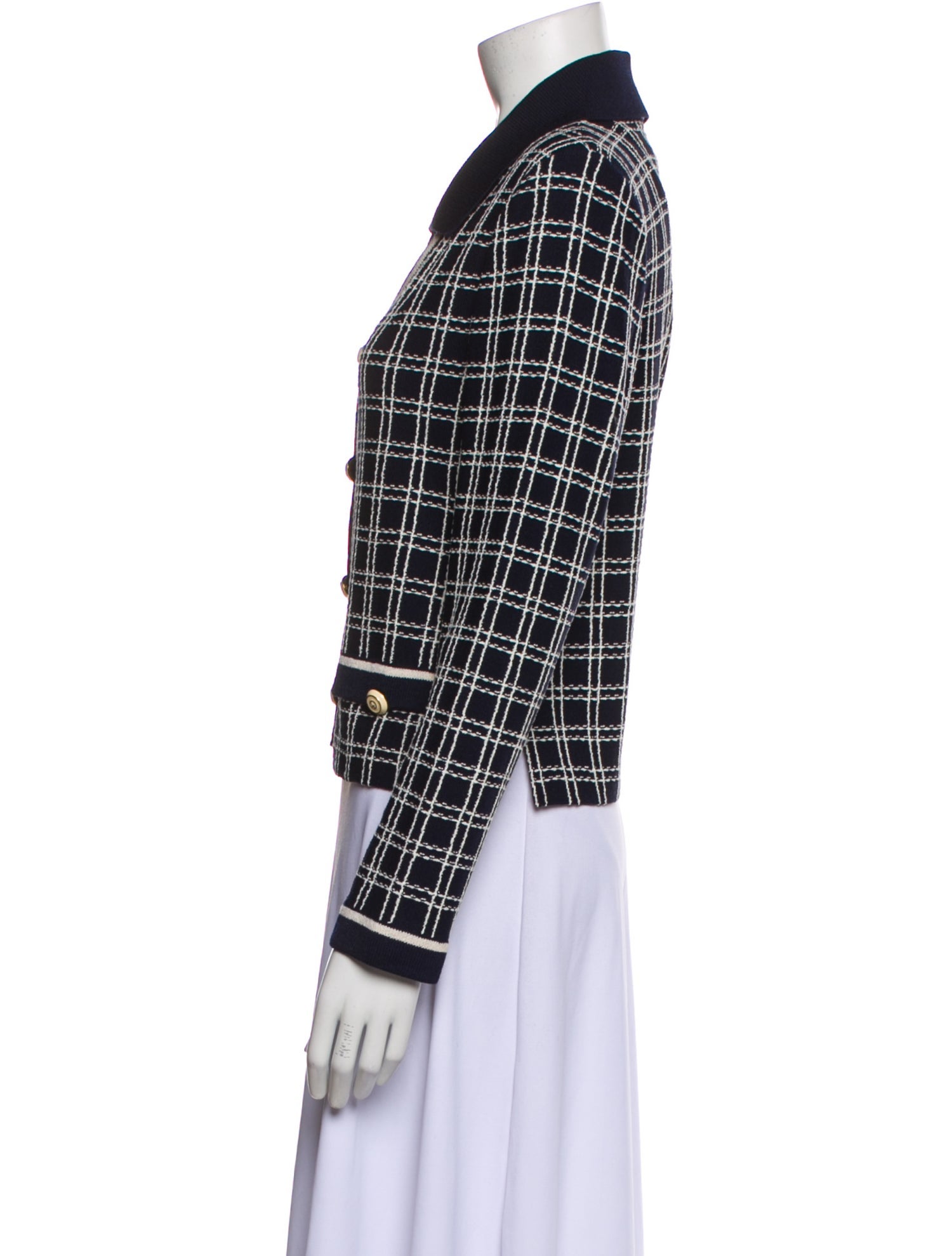 St. John Collection Plaid Print Blazer