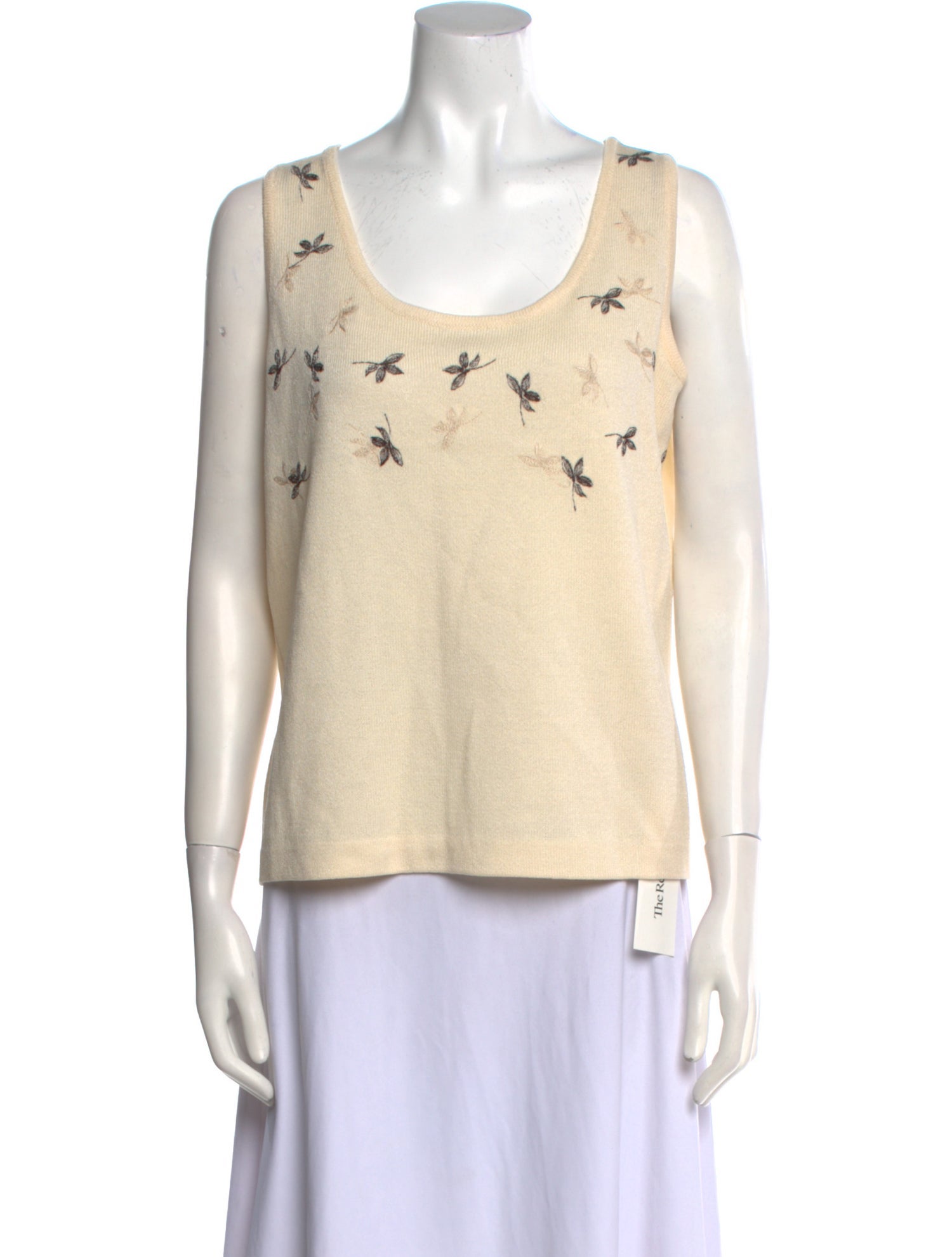 St. John Collection Scoop Neck Sleeveless Top