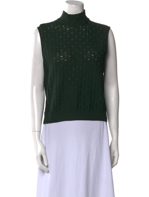 St. John Collection Turtleneck Sleeveless Top
