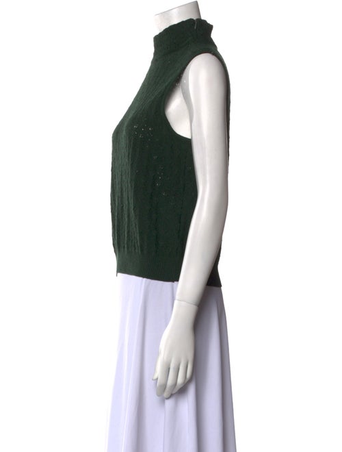 St. John Collection Turtleneck Sleeveless Top