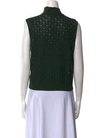 St. John Collection Turtleneck Sleeveless Top