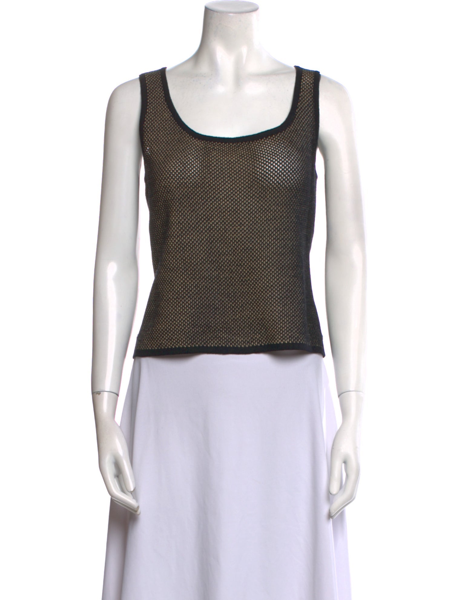 St. John Collection Printed Scoop Neck Top