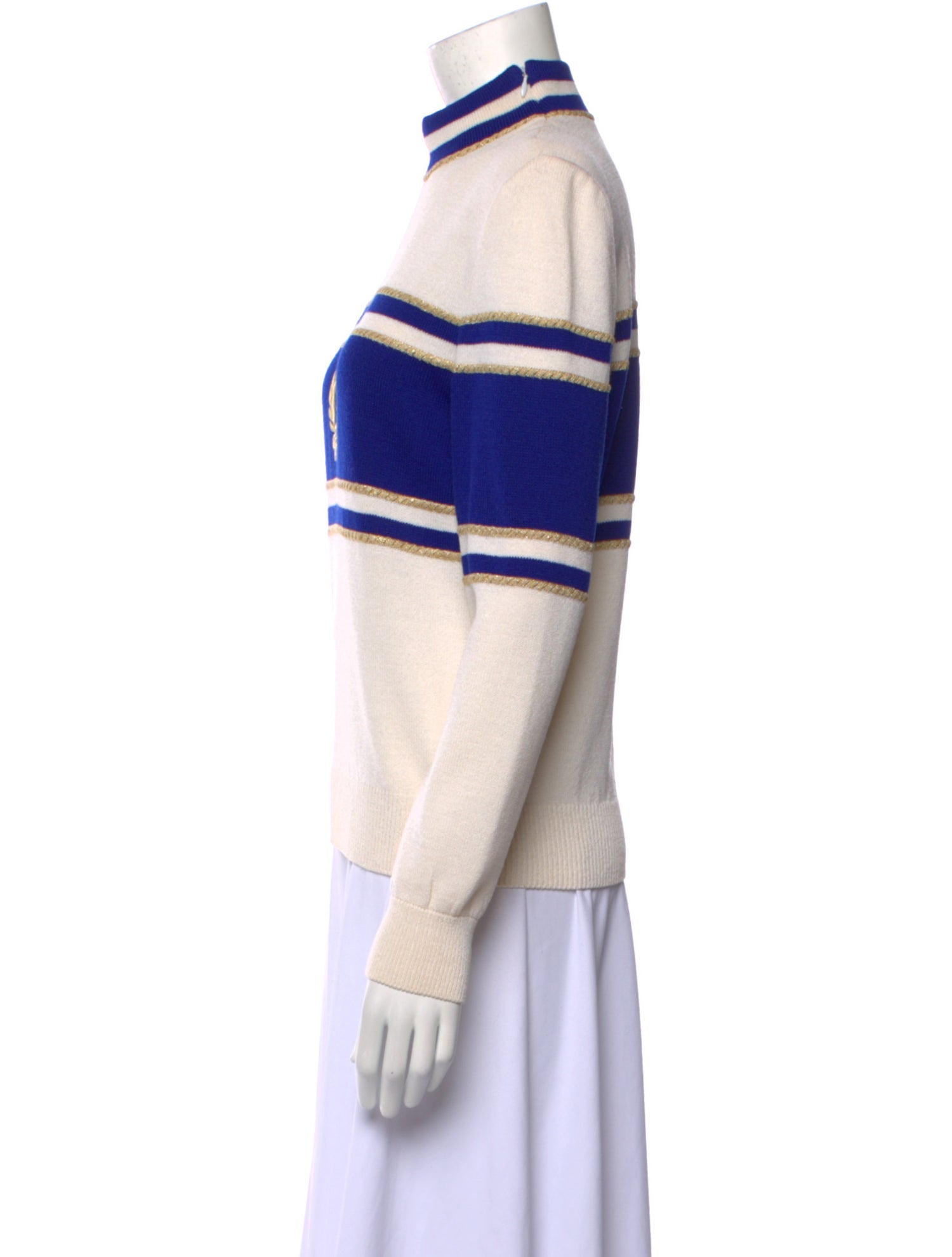 St. John Collection Wool Graphic Print Sweatshirt