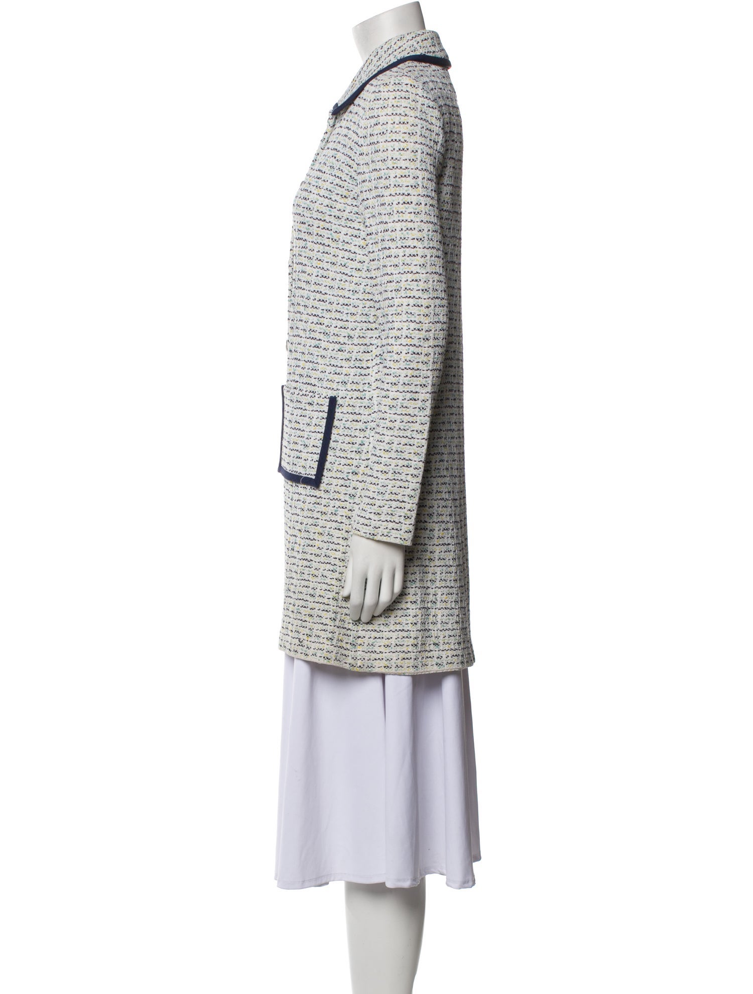 St. John Collection Wool Tweed Pattern Coat