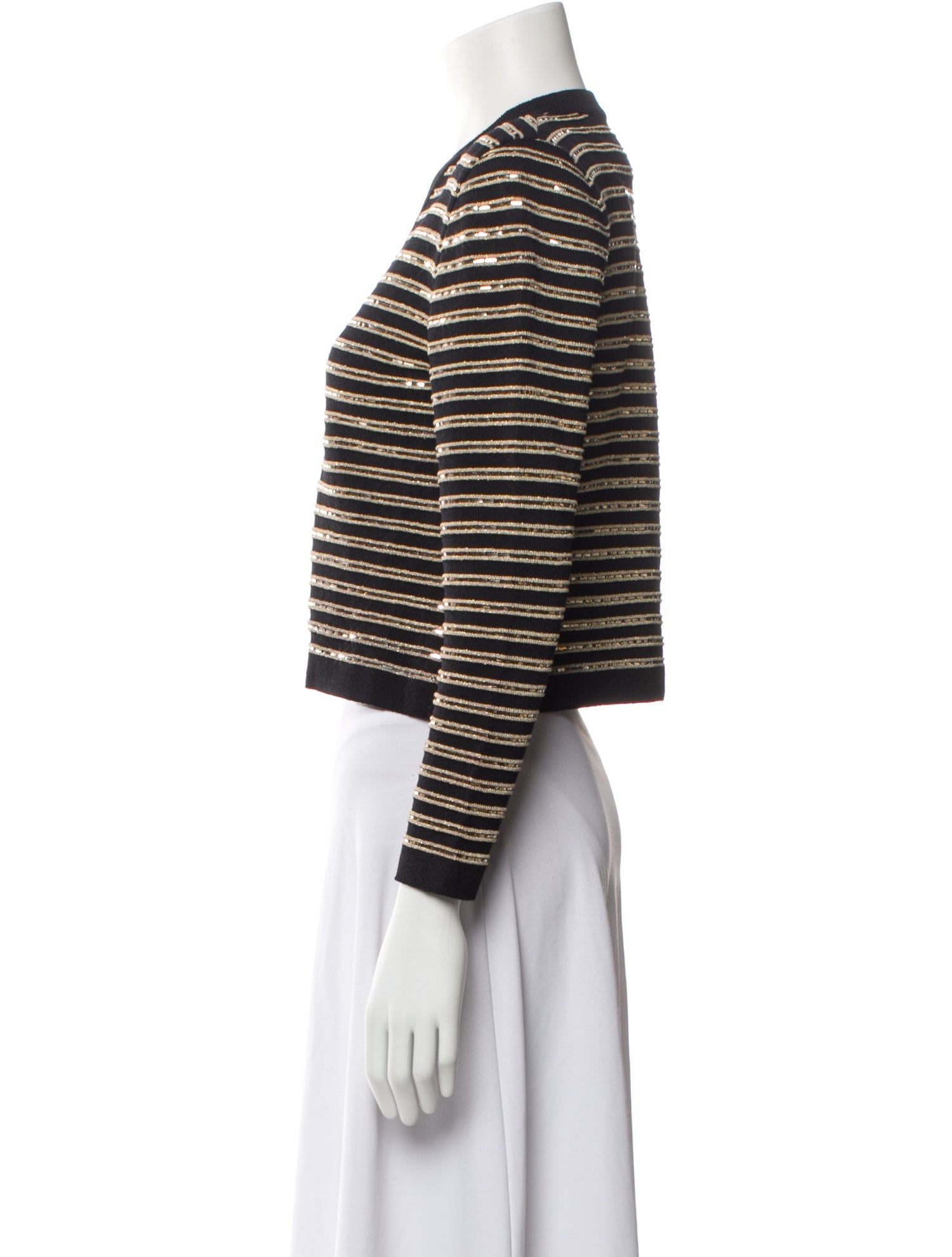 St. John Collection Wool Striped Evening Jacket