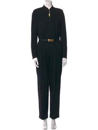 St. John Collection Mock Neck Jumpsuit