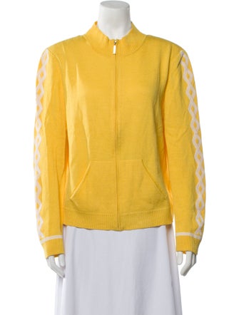 St. John Collection Graphic Print Bomber Jacket