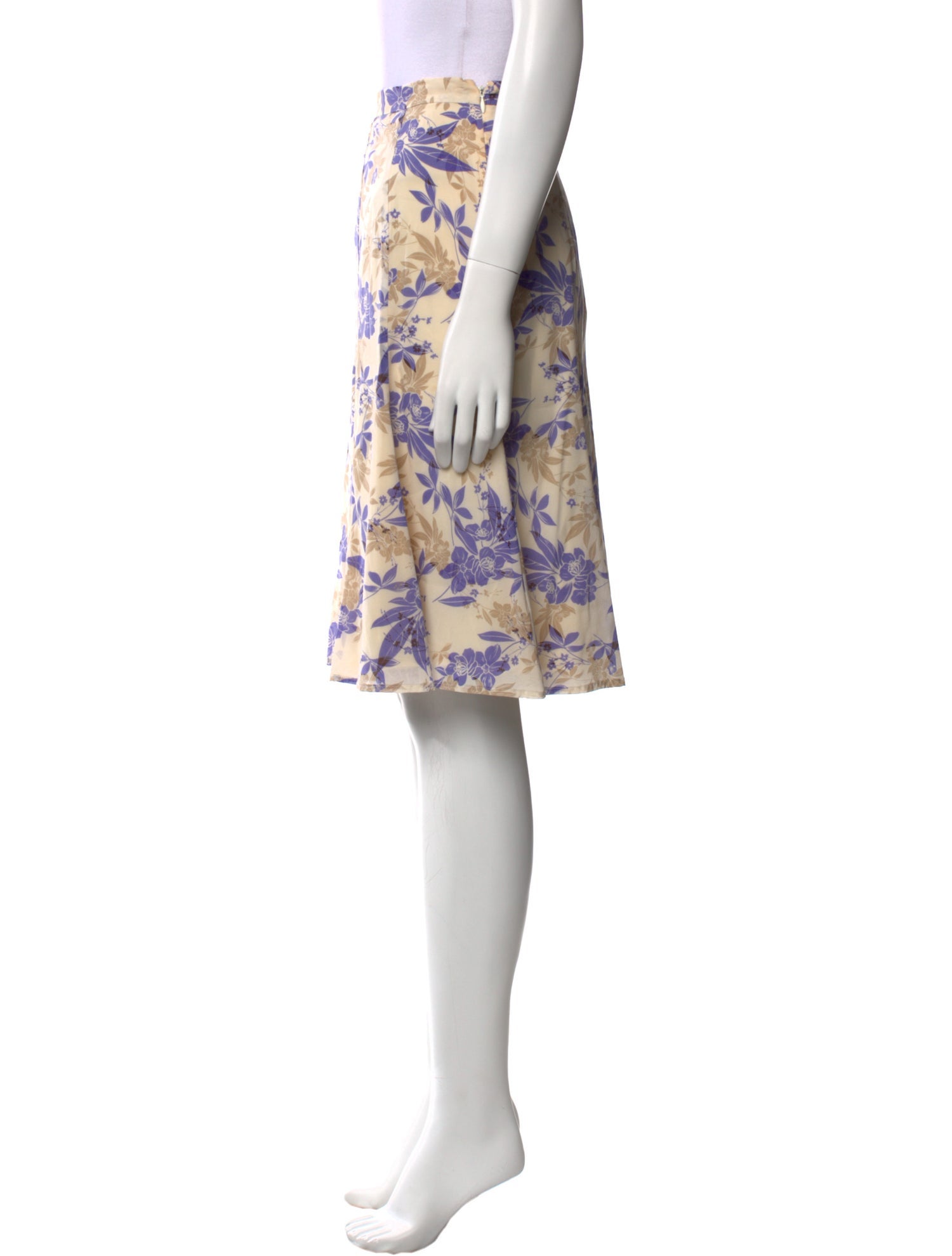 St. John Collection Silk Knee-Length Skirt