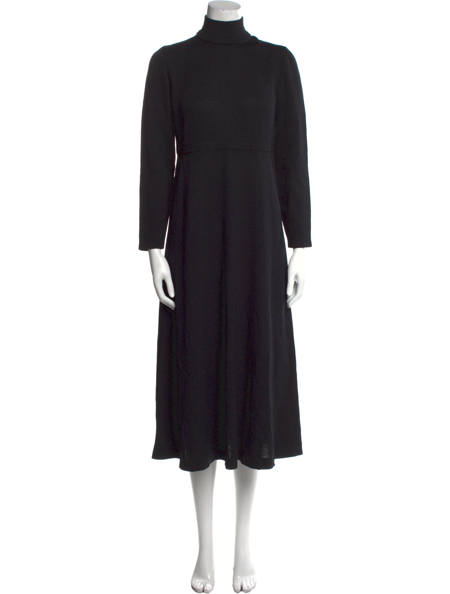 St. John Collection Turtleneck Midi Length Dress