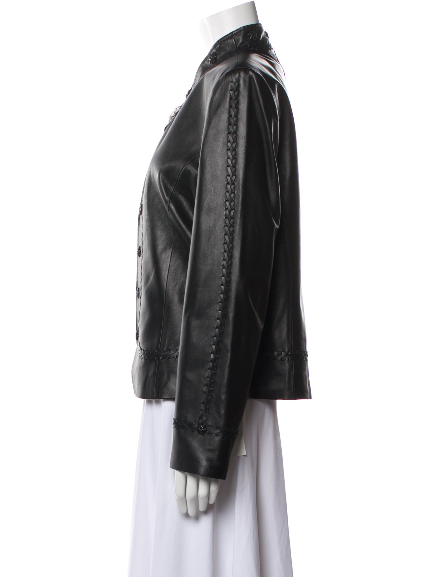 St. John Collection Lamb Leather Jacket