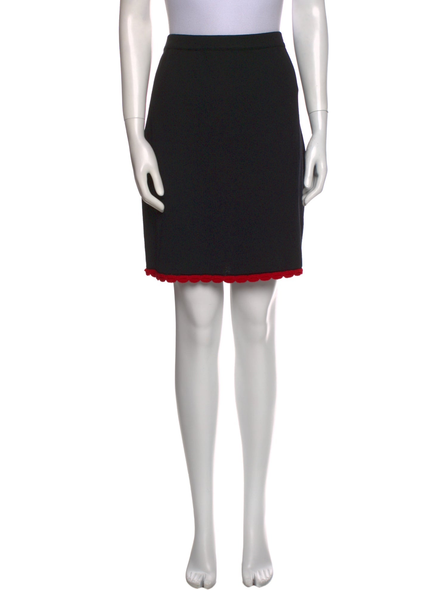 St. John Collection Scalloped Accent Knee-Length Skirt