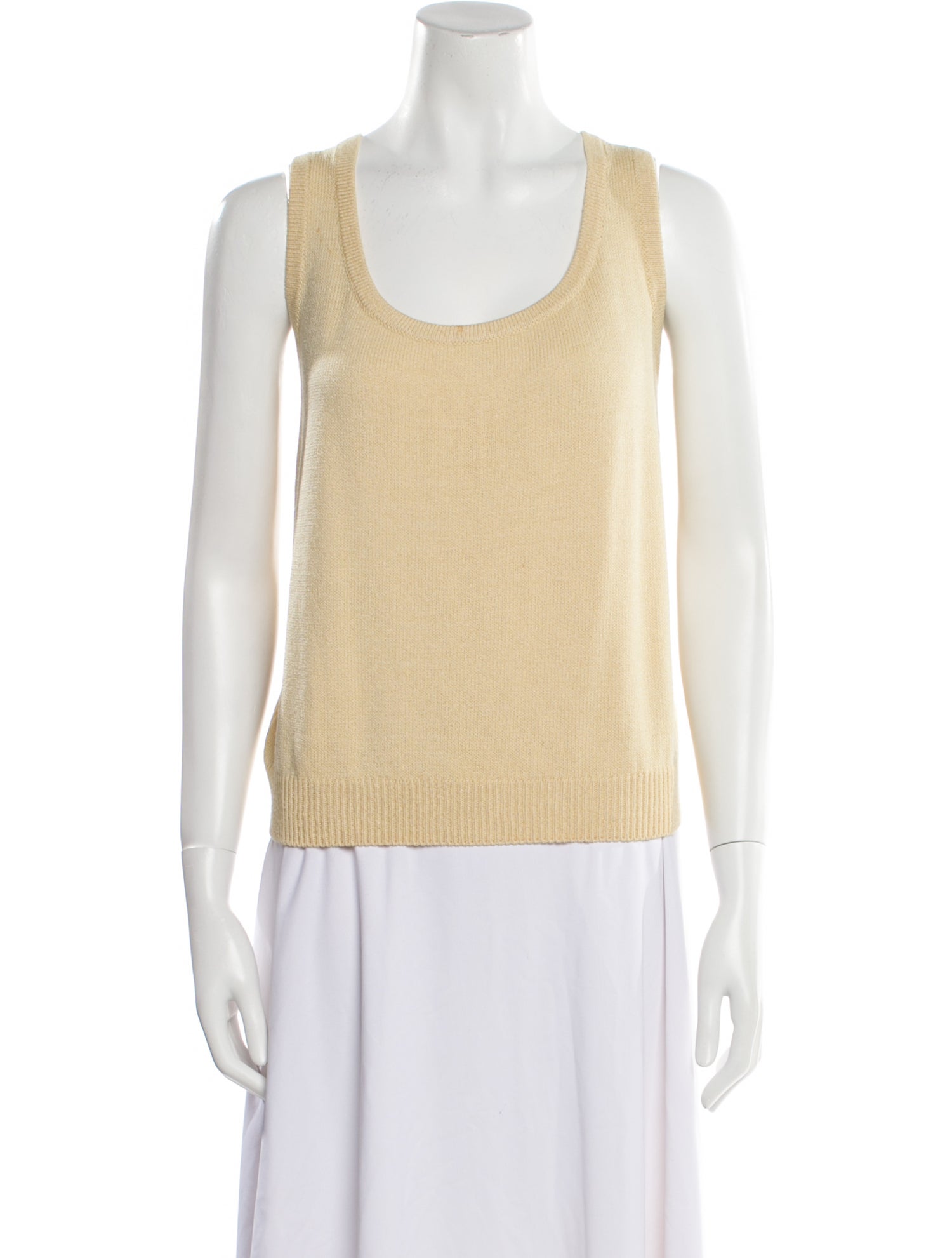 St. John Collection Wool Scoop Neck Top