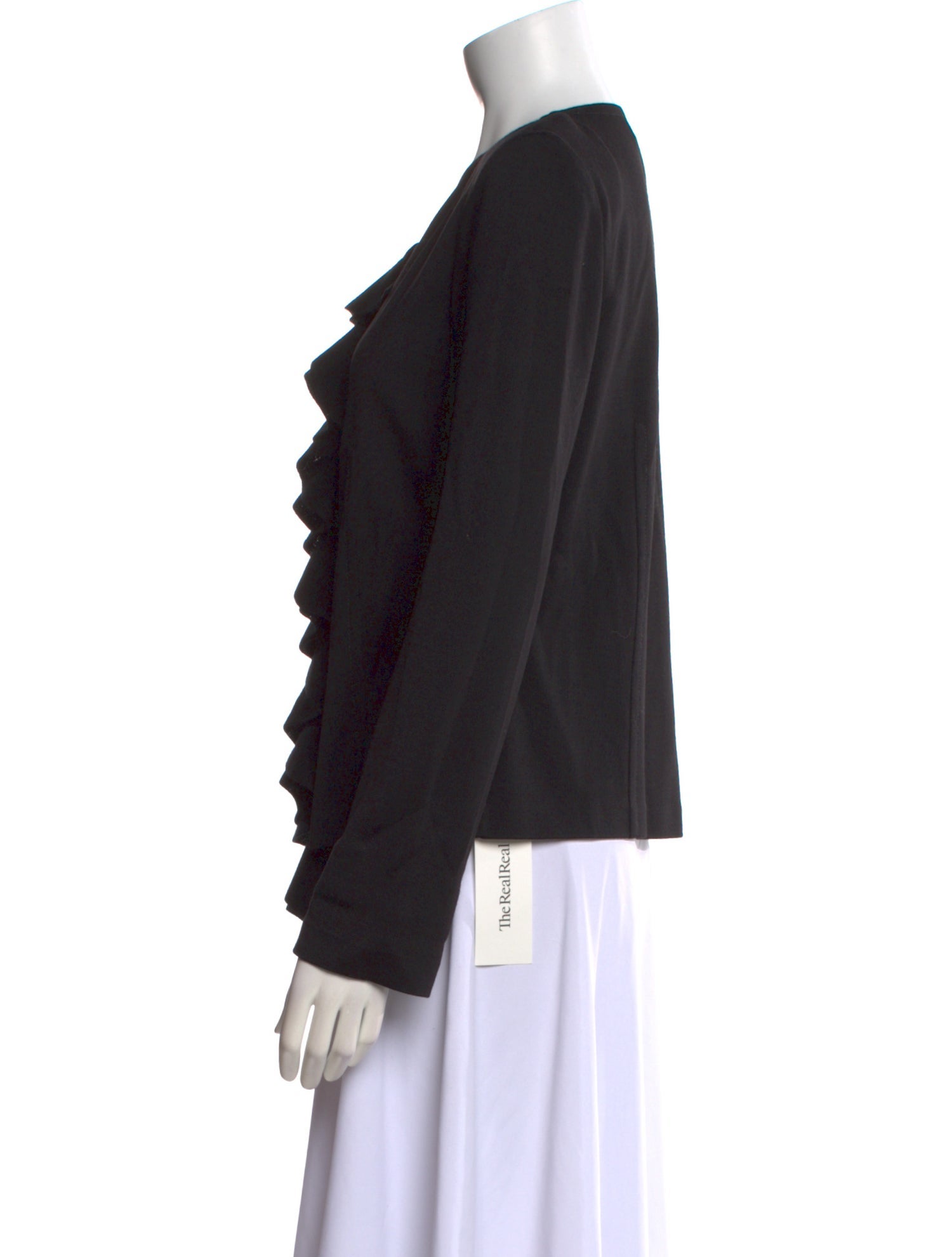 St. John Collection Scoop Neck Long Sleeve Blouse