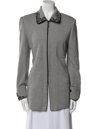 St. John Collection Houndstooth Print Jacket