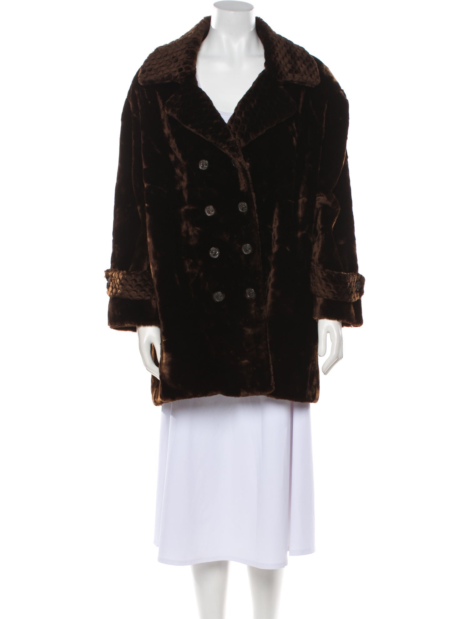 St. John Collection Faux Fur Coat