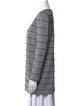St. John Collection Striped Open Front Sweater