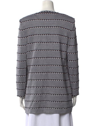 St. John Collection Striped Open Front Sweater