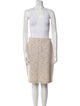 St. John Collection Linen Tweed Pattern Skirt Suit