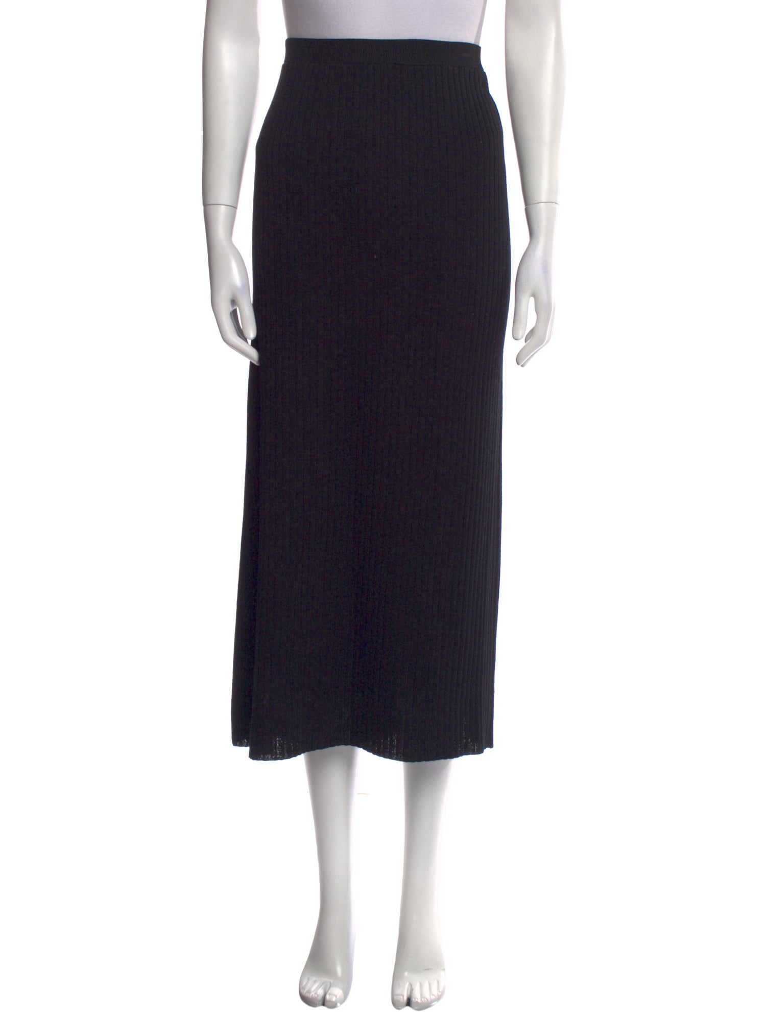 St. John Collection Pleated Accents Midi Length Skirt