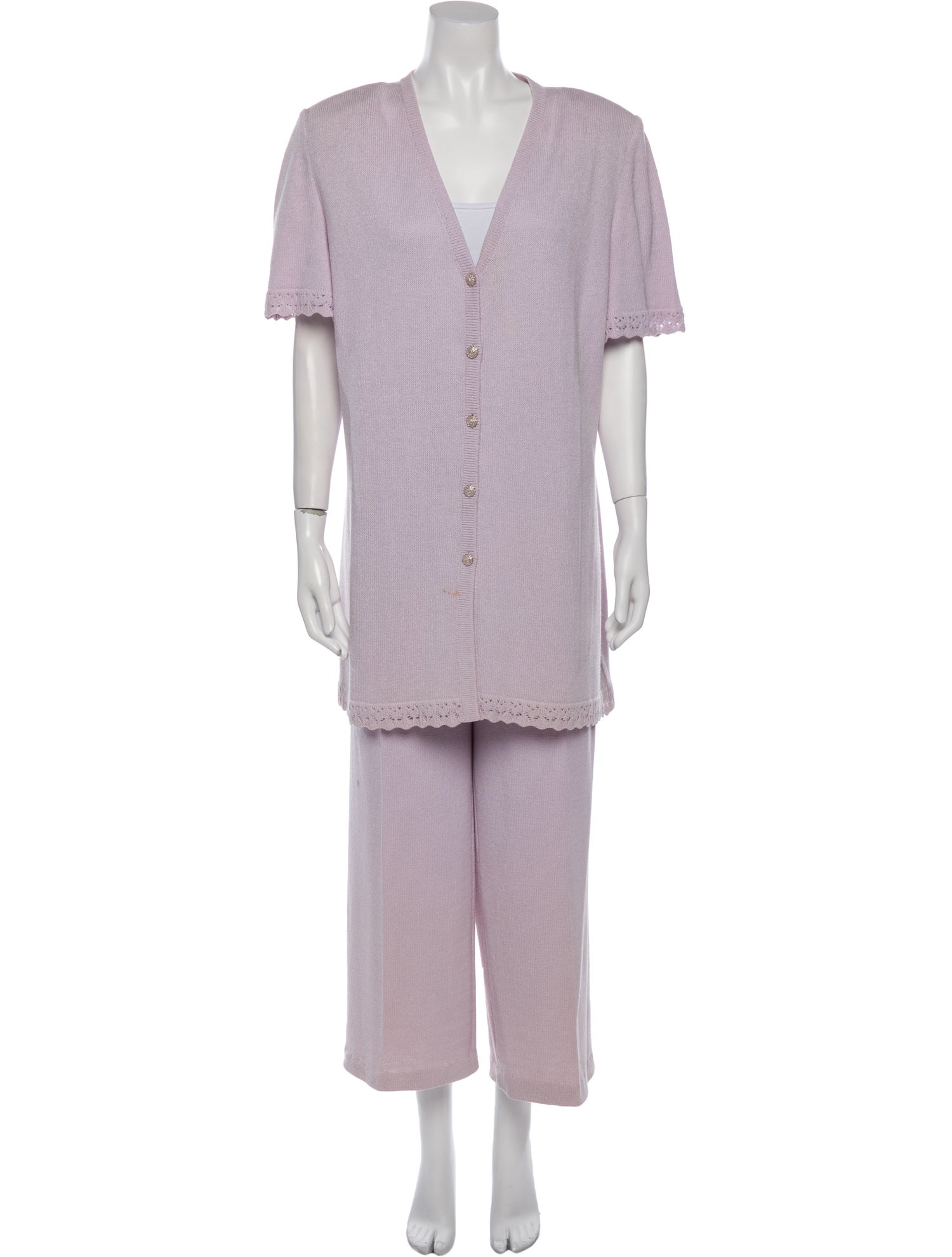 St. John Collection Scalloped Accent Pant Set