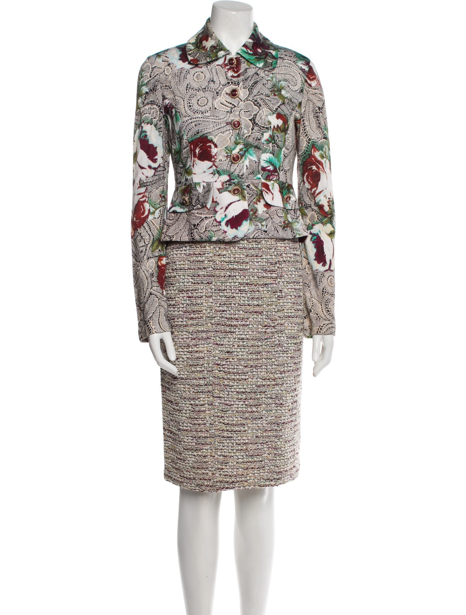 St. John Collection Printed Dress Set